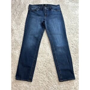 Kut from the Kloth Stevie Straight Leg Jeans Dark Wash Blue Womens 14S short